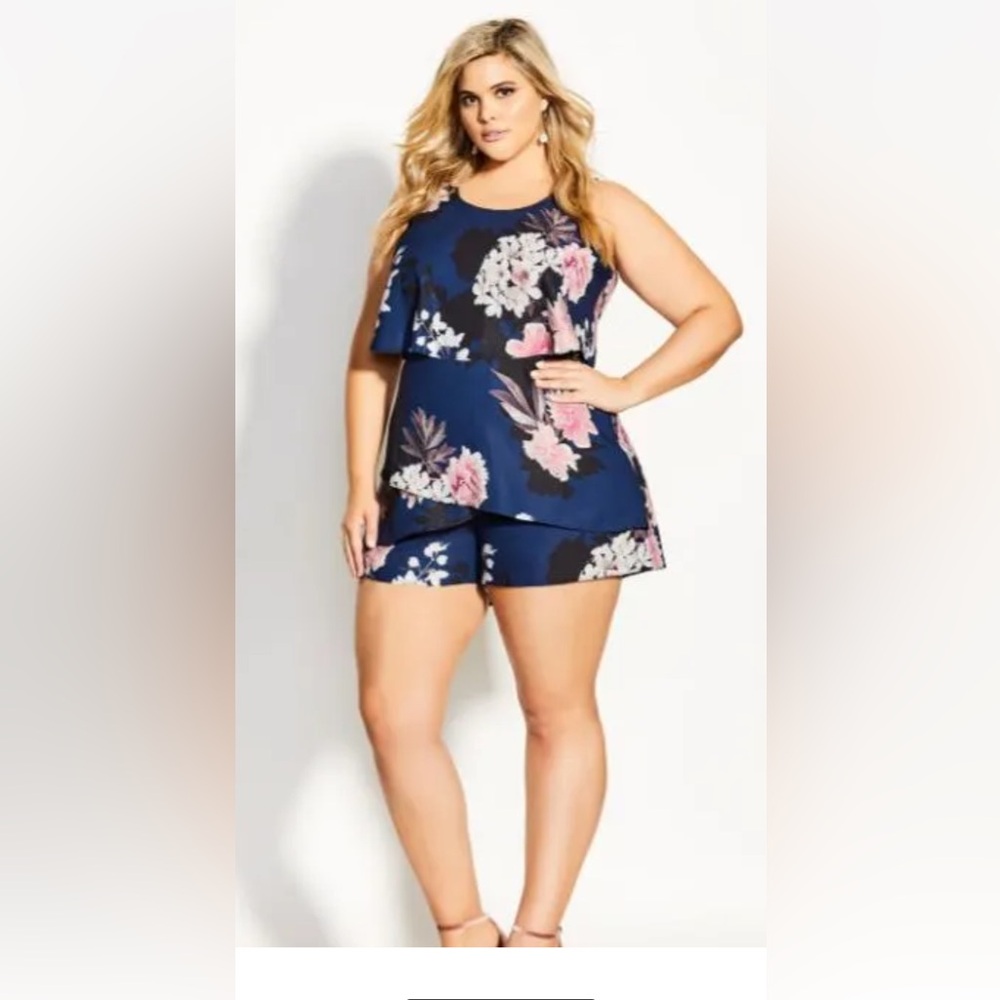 🌸City Chic floral romper, NWT, size 20